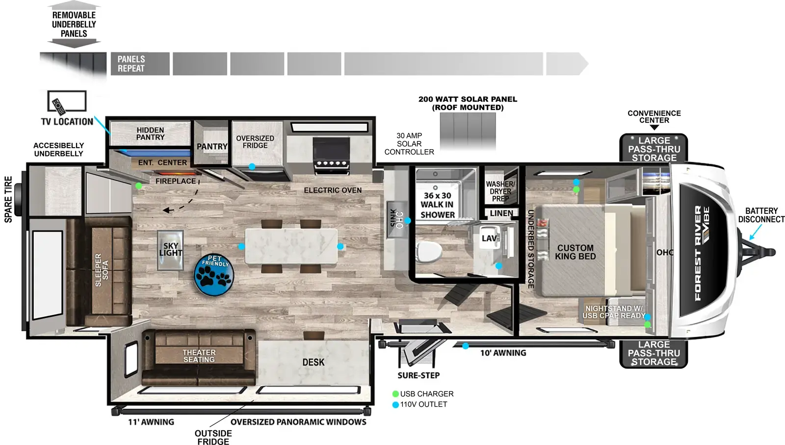 Vibe 2800RL Floorplan